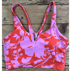 Sage Collective Hot House Floral Lava Bikini Top Sz XS NWT